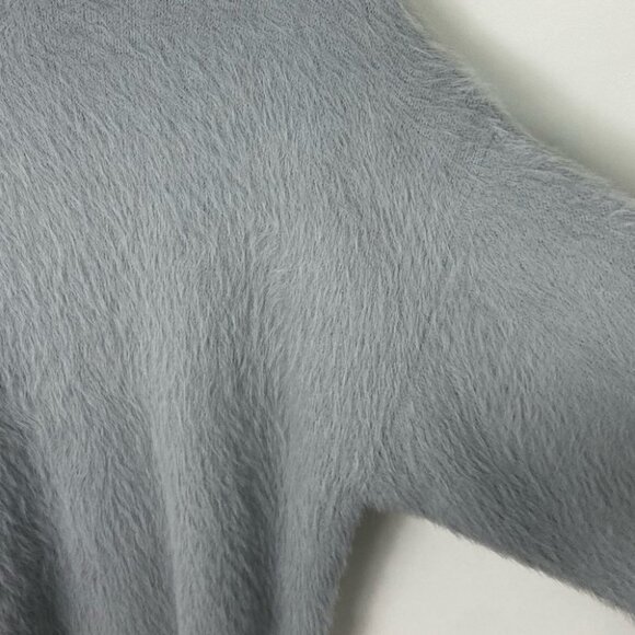 NWT Line and Dot Fuzzy Adler Sweater Grey Heather Grey Size Large New With Tags - Picture 8 of 15